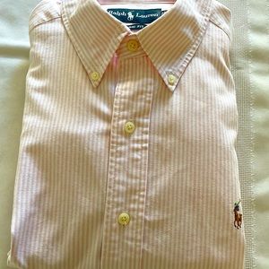 Ralph Lauren Pink striped Cotton Oxford long-sleeve Shirt